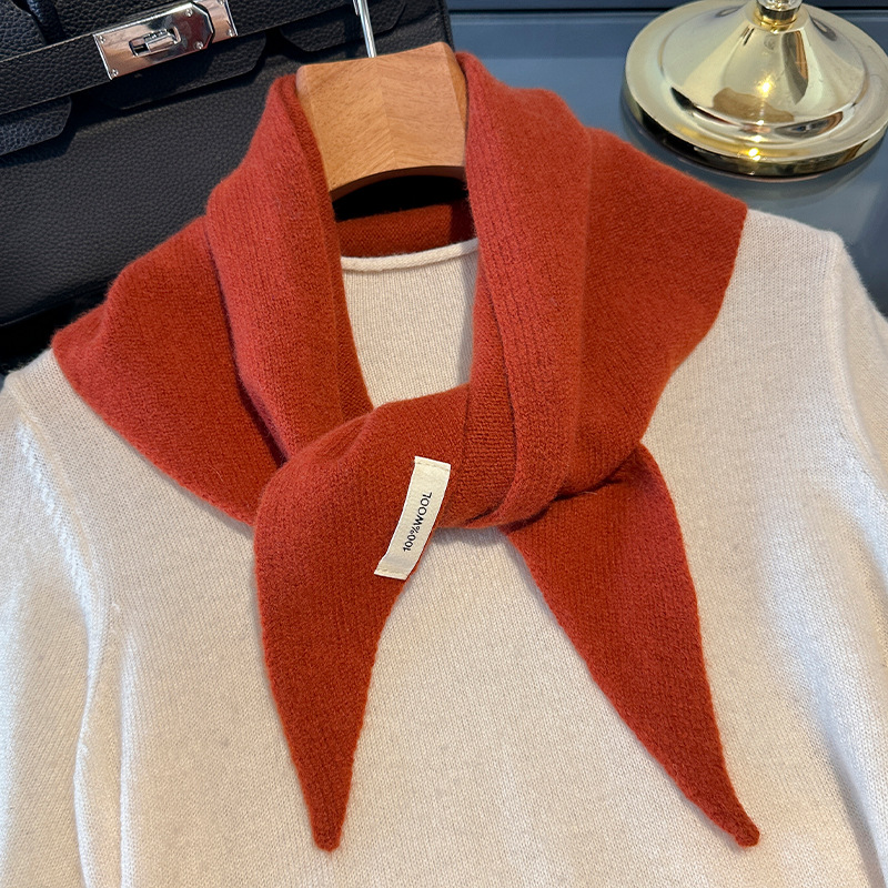 Shawl Wrap Winter - Bufanda Triangular tejida de estilo coreano