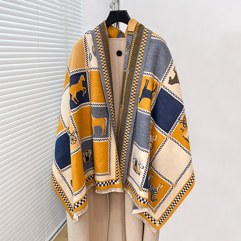 Cashmere Pashmina Wrap - Poncho de Lujo Cálido de Cachemira